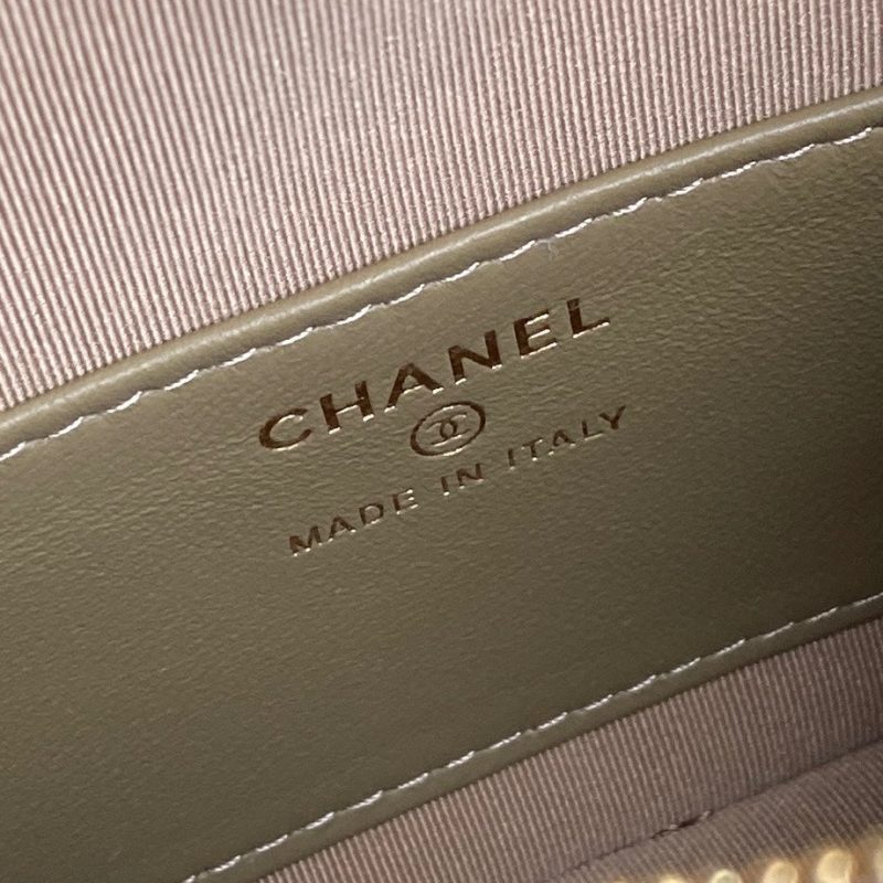 CC 25C Hobo Bag 21.5cm Top Handle Beige Grained Calfskin