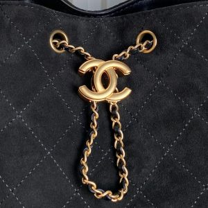 CC 25C Hobo Bag 40cm Black Suede