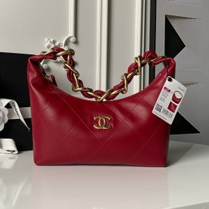 img_70762a6f_20251023_i1761155332446_7528_0_0_jpg CC 2025 Hobo Bag Red Calfskin Gold Hardware 298484