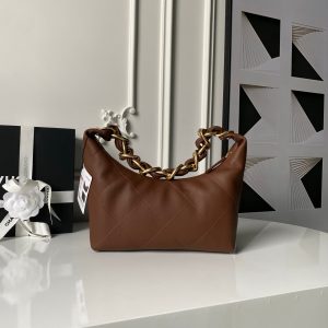 CC 2025 Hobo Bag Brown Calfskin Gold Hardware 298485