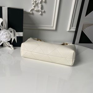 CC 2025 Hobo Bag White Calfskin Gold Hardware 298486