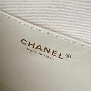 CC 2025 Hobo Bag White Calfskin Gold Hardware 298486