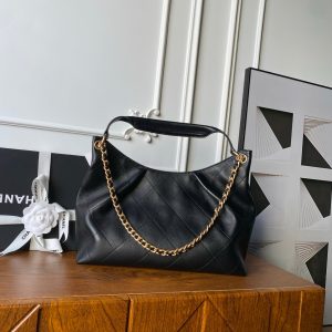 Chanel 2025 Hobo Bag 35cm Black Calfskin 318242