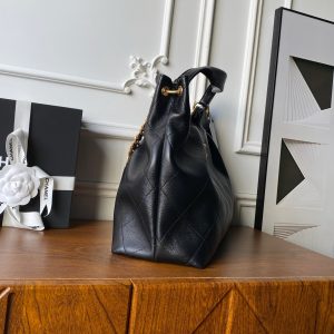 Chanel 2025 Hobo Bag 35cm Black Calfskin 318242