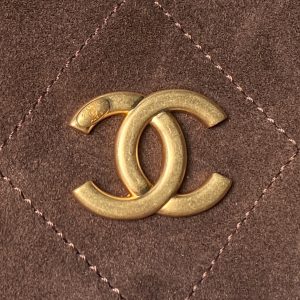 Chanel 2025 Hobo Bag 35cm Brown Suede 318243
