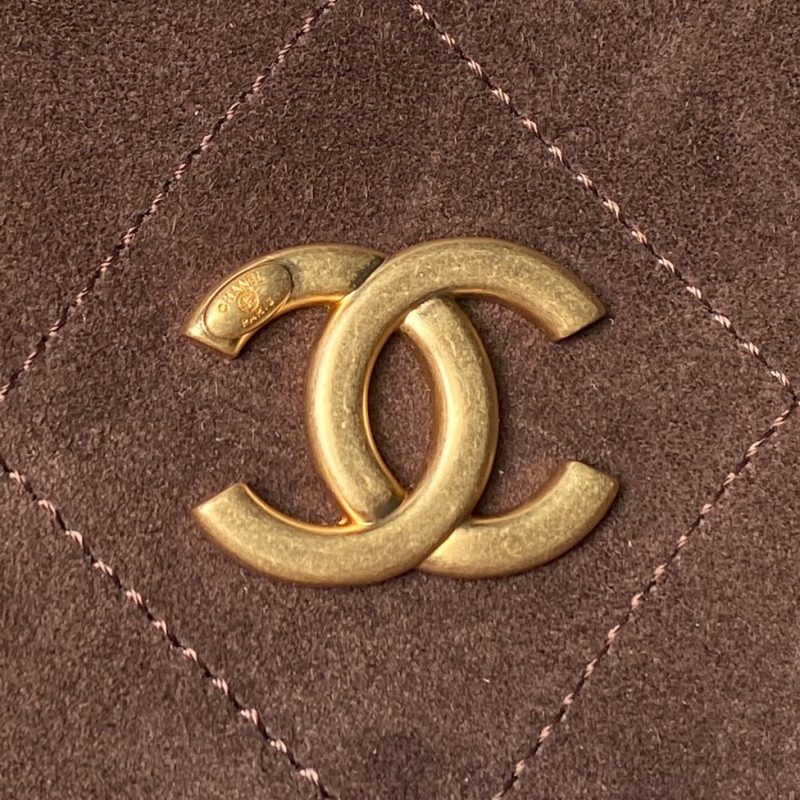 Chanel 2025 Hobo Bag 35cm Brown Suede 318243
