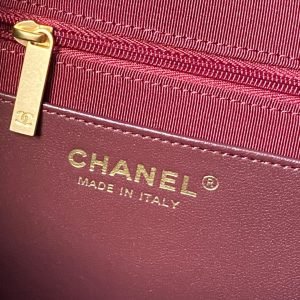 Chanel 2025 Hobo Bag 31cm Red Suede With Gold Hardware 320285
