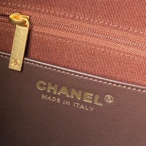 Chanel 2025 Hobo Bag 31cm Dark Brown Suede With Gold Hardware 320286