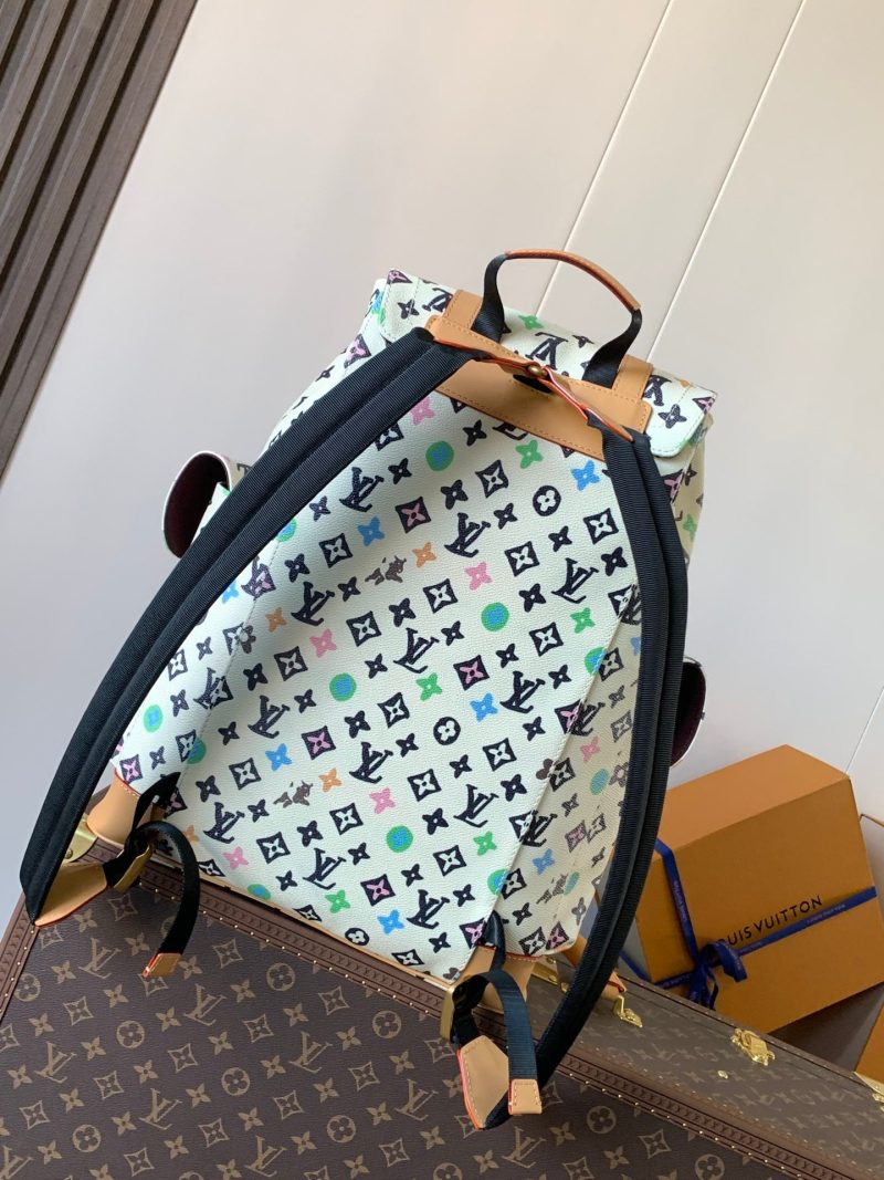 LV Christopher Large Backpack White Monogram Canvas