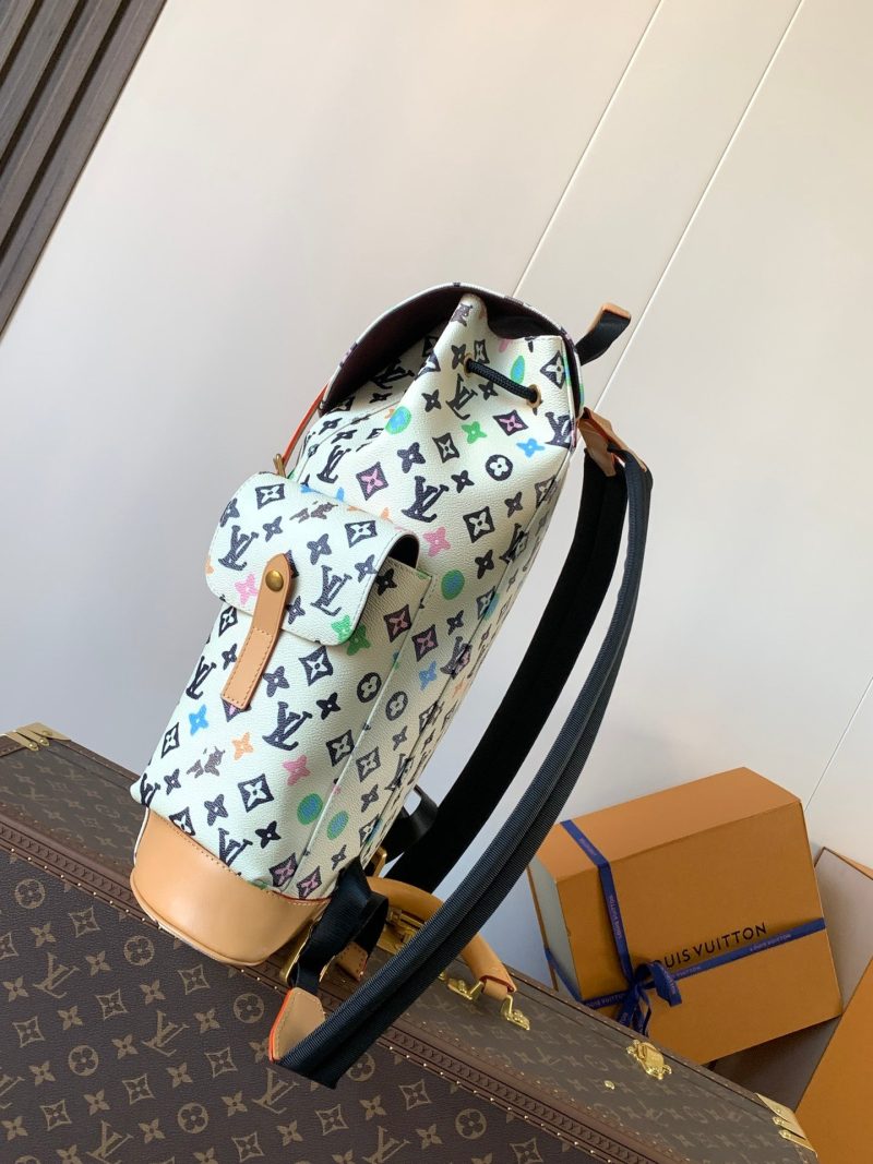 LV Christopher Large Backpack White Monogram Canvas