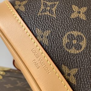 LV Soho Mini Backpack 17cm Brown Beige Monogram Canvas & Cowhide