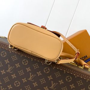 LV Soho Mini Backpack 17cm Brown Beige Monogram Canvas & Cowhide