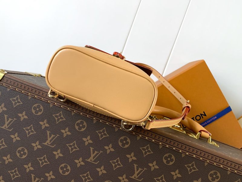 LV Soho Mini Backpack 17cm Brown Beige Monogram Canvas & Cowhide