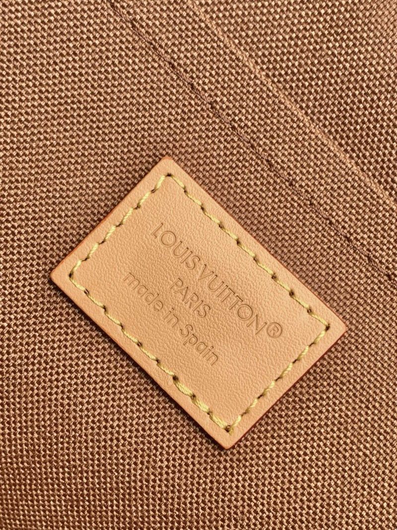 LV Soho MM Backpack 24cm Brown Beige Monogram Canvas & Cowhide