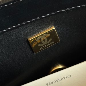 Mini Flap 22cm Black Lambskin Gold Hardware