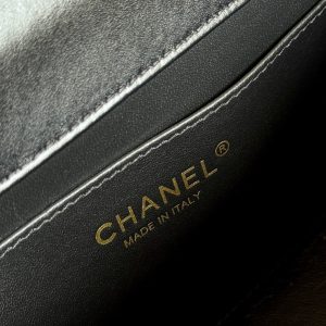 Mini Flap 22cm Black Lambskin Gold Hardware