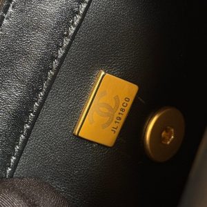 Mini Flap 19cm Black Lambskin Gold Hardware