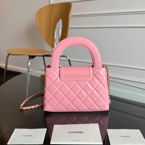 KELLY SHOPPING BAG 19 IN SALMON PINK CALFSKIN GOLD HARDWARE