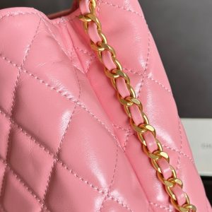 KELLY SHOPPING BAG 19 IN SALMON PINK CALFSKIN GOLD HARDWARE