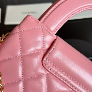 KELLY SHOPPING BAG 19 IN SALMON PINK CALFSKIN GOLD HARDWARE