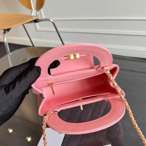 KELLY SHOPPING BAG 19 IN SALMON PINK CALFSKIN GOLD HARDWARE