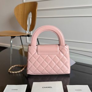 KELLY SHOPPING BAG 19 IN LIGHT PINK CALFSKIN GOLD HARDWARE