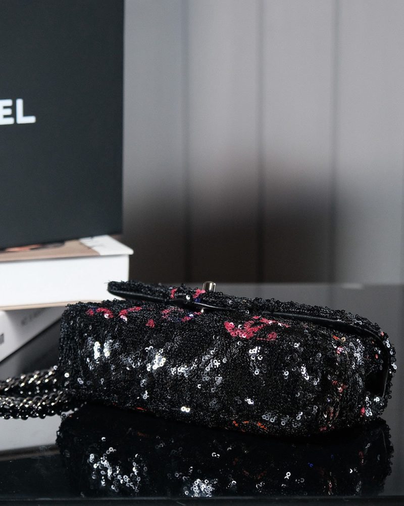 img_8e603200_20240719_i1721393307_3904_5_jpg 24S Flap Bag 20cm Multicolor Sequin Calfskin