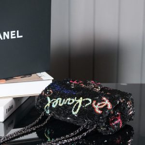 img_8e603200_20240719_i1721393307_9327_7_jpg 24S Flap Bag 20cm Multicolor Sequin Calfskin