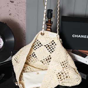 cc coco beach bag 51cm beige raffia