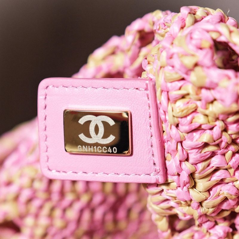 cc coco beach bag 51cm pink raffia