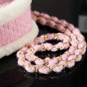 CC 24N Flap Bag 20cm Pink Beige Tweed Sherling