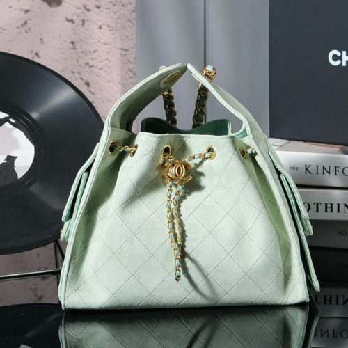 CC 25C Hobo Bag 30cm Light Green Suede