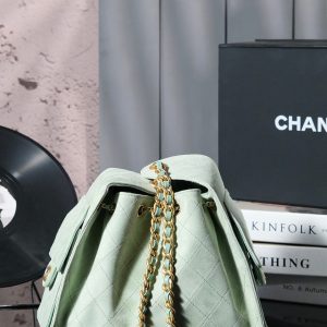 CC 25C Hobo Bag 30cm Light Green Suede