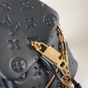 LV Coussin 26cm Backpack Black Gold Leather 252649