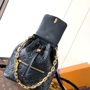 LV Coussin 26cm Backpack Black Gold Leather 252649