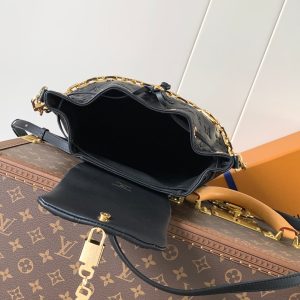 LV Coussin 26cm Backpack Black Gold Leather 252649