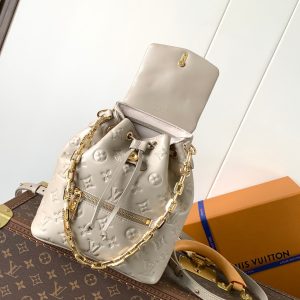 LV Coussin 26cm Backpack Khaki Gold Leather 252651