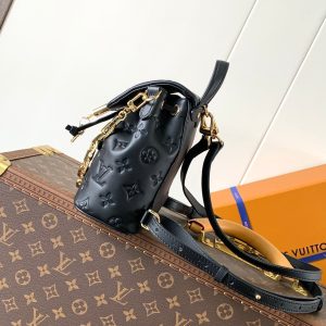 LV Coussin 20cm Backpack Black Gold Leather 252655