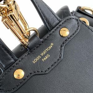 LV Coussin 20cm Backpack Black Gold Leather 252655