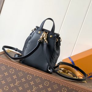 LV Coussin 20cm Backpack Black Gold Leather 252655