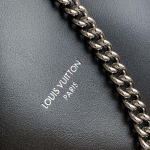 LV Off Duty Backpack 33cm Black Lambskin Sliver HW