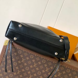 LV Off Duty Backpack 33cm Black Lambskin Sliver HW