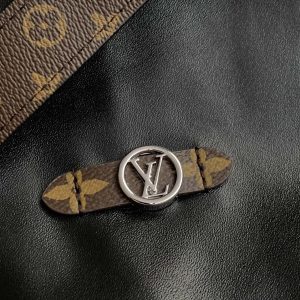 LV Off Duty Backpack 33cm Black Lambskin Sliver HW