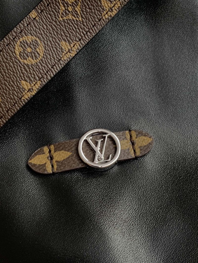 LV Off Duty Backpack 33cm Black Lambskin Sliver HW