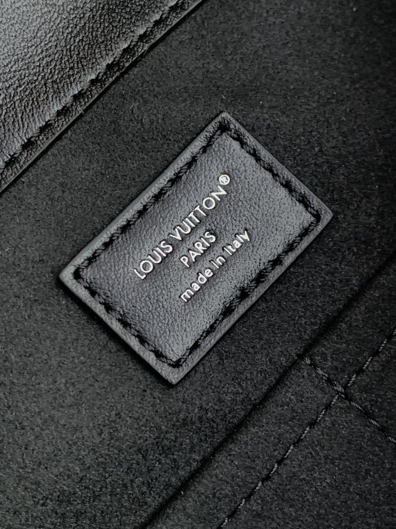 LV Off Duty Backpack 33cm Black Lambskin Sliver HW