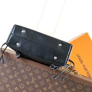 LV Off Duty Backpack 24cm Black Lambskin Sliver HW