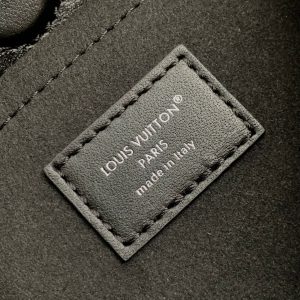 LV Off Duty Backpack 24cm Black Lambskin Sliver HW