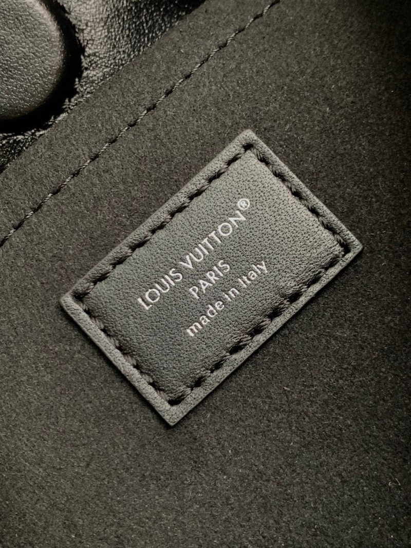 LV Off Duty Backpack 24cm Black Lambskin Sliver HW