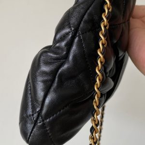 CC 25 AW Mini Bow Bag 26.5cm Black Shiny Lambskin