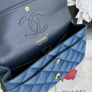 img_b4a5a2ed_20241023_i1729662716_2743_5_jpg MEDIUM FLAP BAG 25 IN CLASSIC BLUE DENIM GOLD HARDWARE